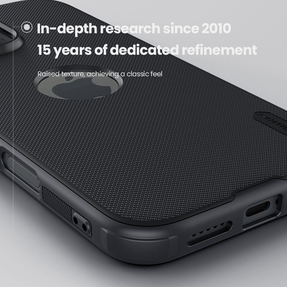 Apple iPhone 16 Pro Nillkin Super frosted shield pro strapabíró hátlap tok (Fekete)