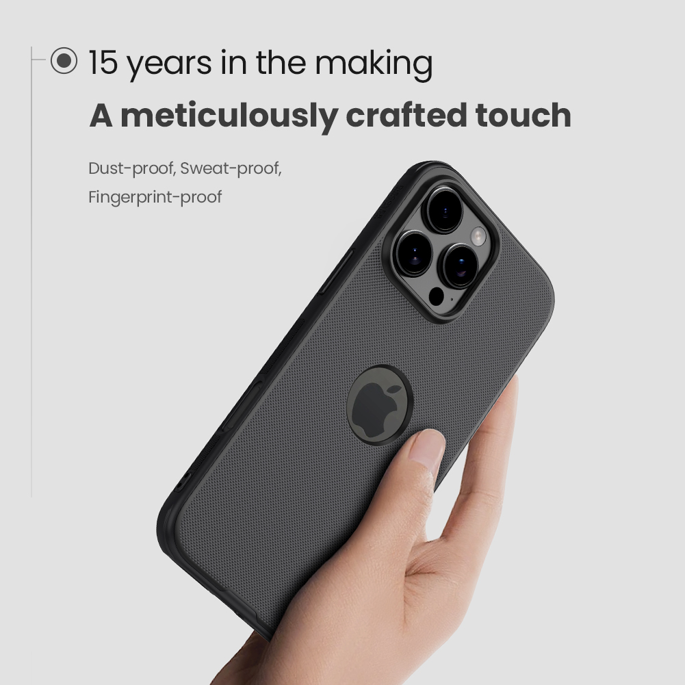 Apple iPhone 16 Pro Nillkin Super frosted shield pro strapabíró hátlap tok (Fekete)