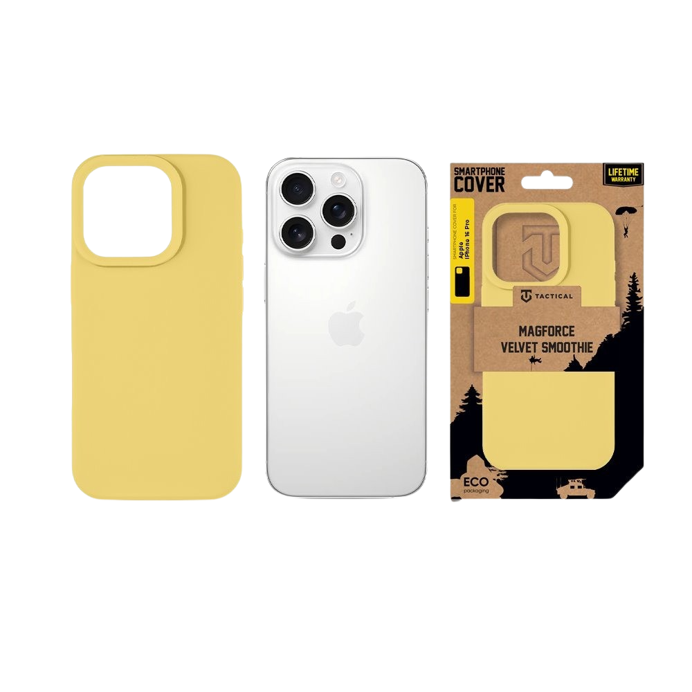 Apple iPhone 16 Pro Tactical MagForce Velvet Smoothie tok (Banánsárga)