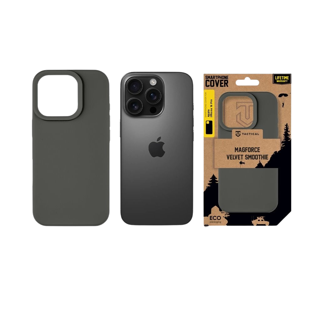 Apple iPhone 16 Pro Tactical MagForce Velvet Smoothie tok (Sötétszürke)