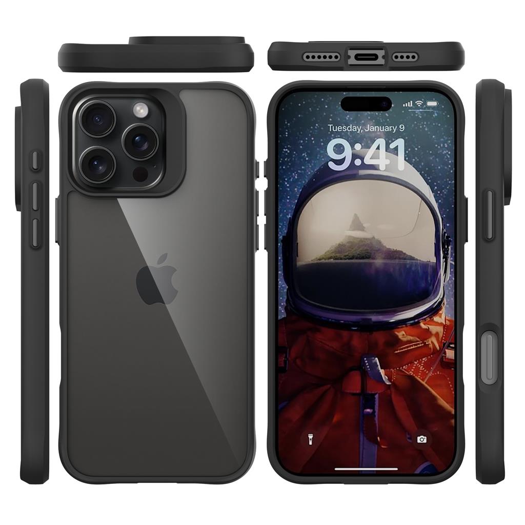 Apple iPhone 16 Pro TOKO Combat X mode Frost hátlap tok (Fekete)