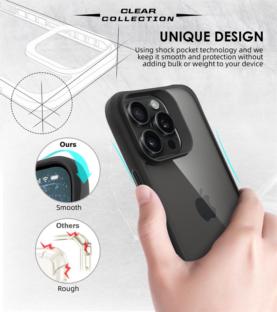 Apple iPhone 16 Pro TOKO Combat X mode Frost hátlap tok (Fekete)