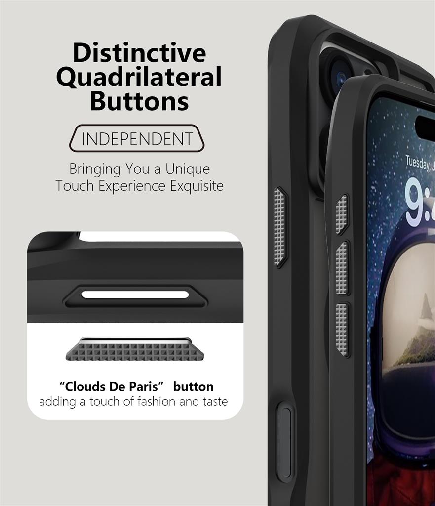 Apple iPhone 16 Pro TOKO Octagon magsafe hátlap tok (Fekete)