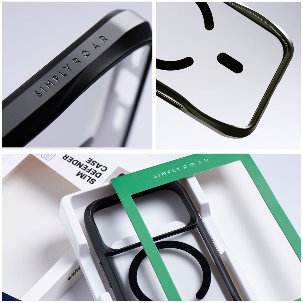 Apple iPhone 16 ROAR Slim Defender hátlap tok (Fekete)