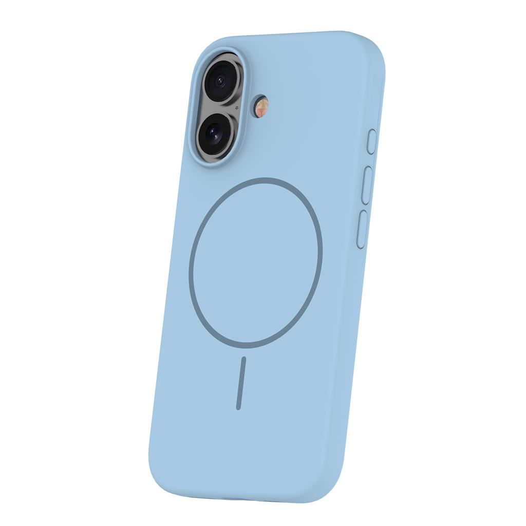 Apple iPhone 16 Silicone Thin magsafe hátlap tok (Kék)