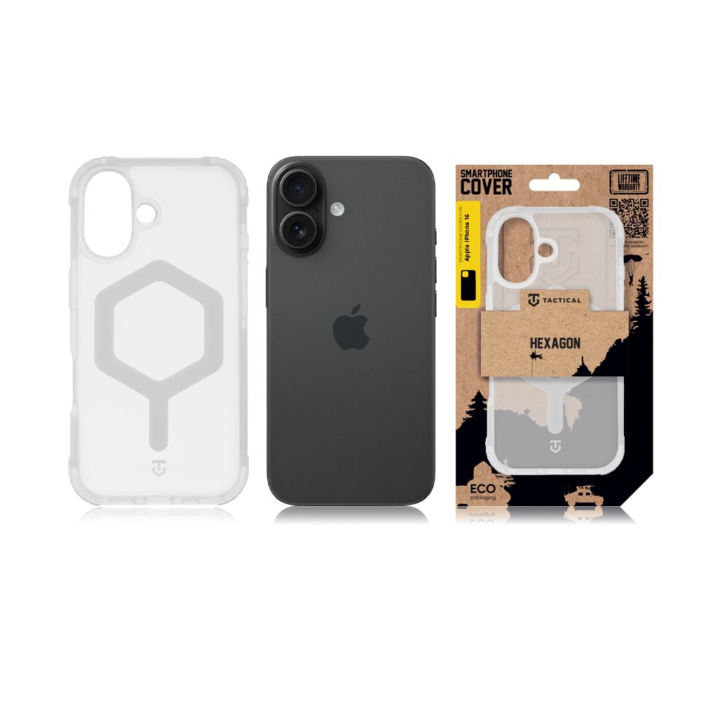 Apple iPhone 16 Tactical MagForce Hexagon tok (Fehér)