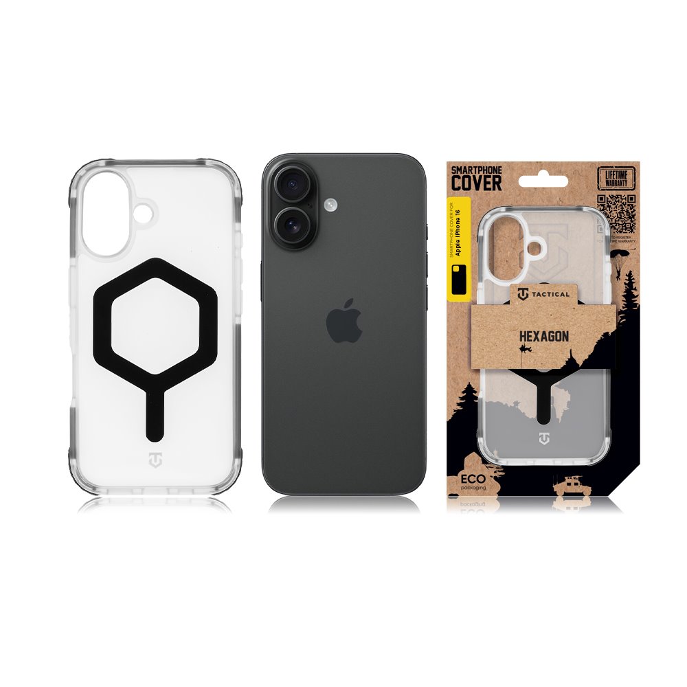 Apple iPhone 16 Tactical MagForce Hexagon tok (Fekete)