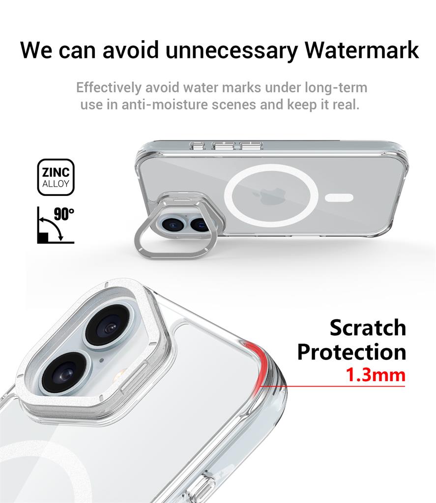 Apple iPhone 16 TOKO Apex capsule magsafe hátlap tok (Ezüst)