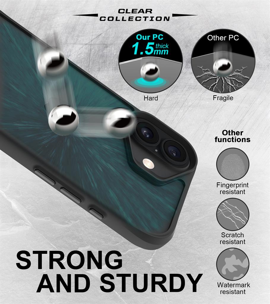 Apple iPhone 16 TOKO Combat X mode Frost hátlap tok (Fekete)
