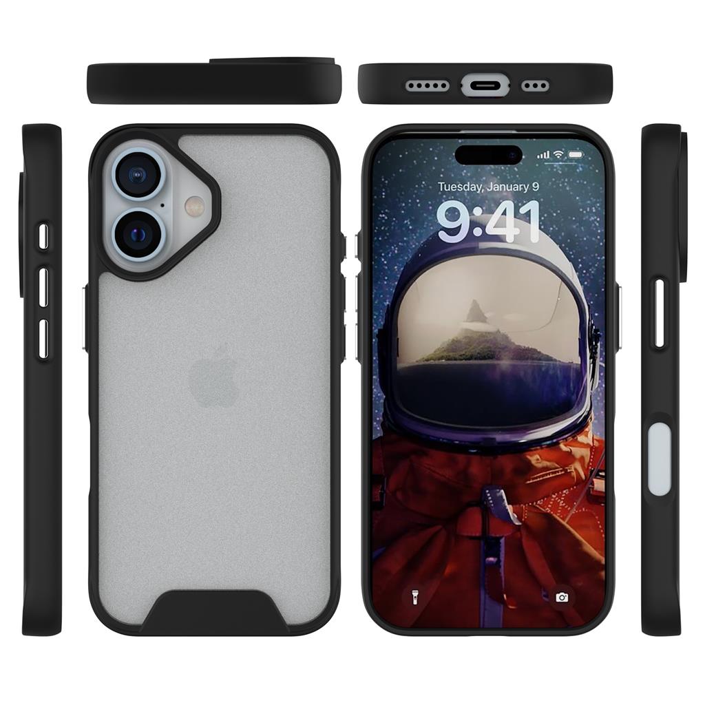 Apple iPhone 16 TOKO Silk hátlap tok (Fekete)