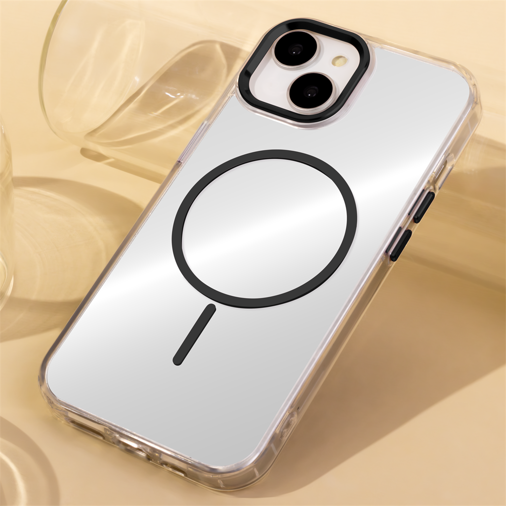 Apple iPhone 16e Clear thin MagSafe hátlap tok (Fekete)