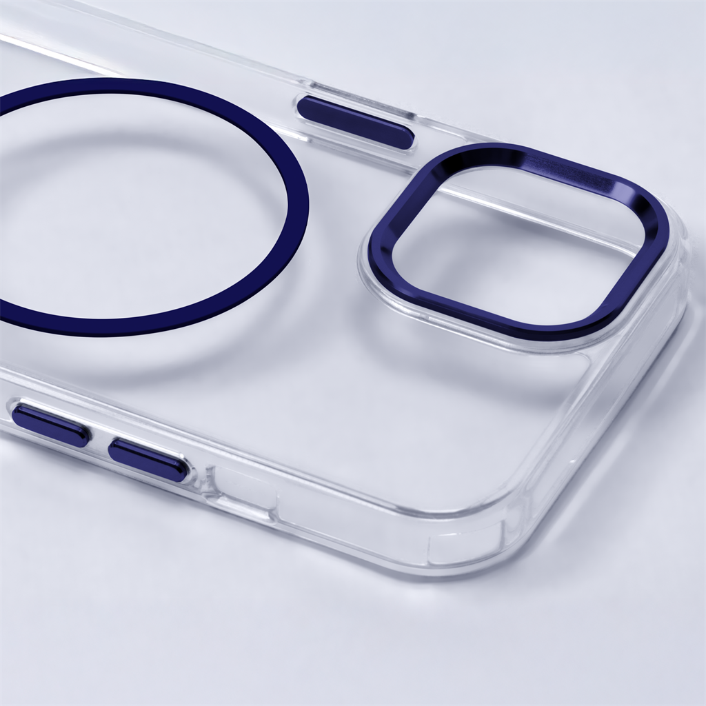 Apple iPhone 16e Clear thin MagSafe hátlap tok (Kék)