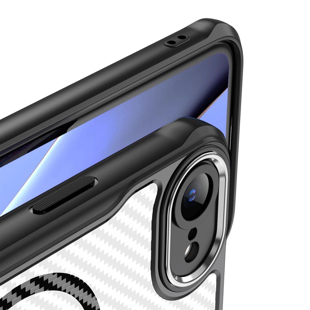 Apple iPhone 16e Defender carbon MagSafe hátlap tok (Fekete)