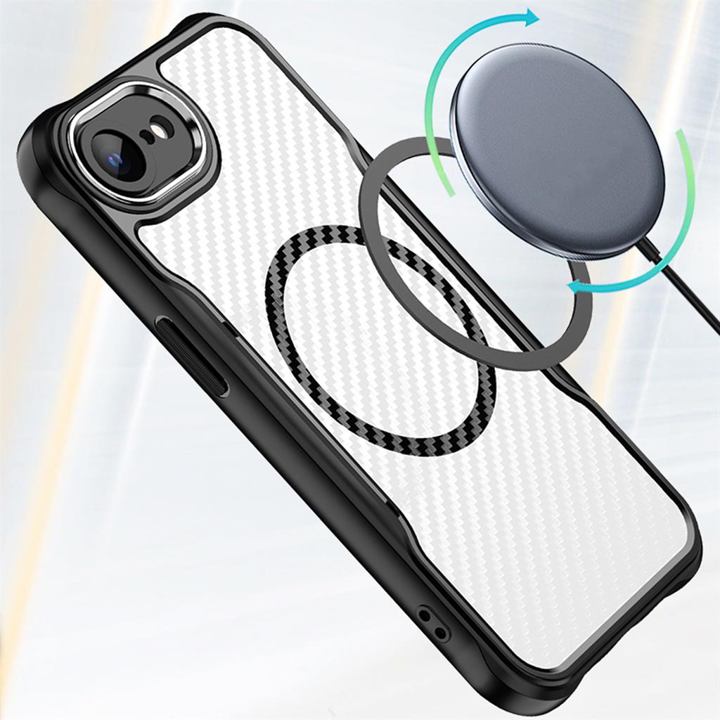Apple iPhone 16e Defender carbon MagSafe hátlap tok (Fekete)