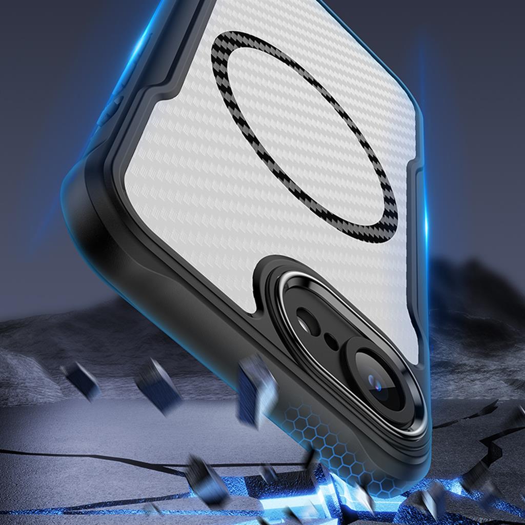 Apple iPhone 16e Defender carbon MagSafe hátlap tok (Fekete)