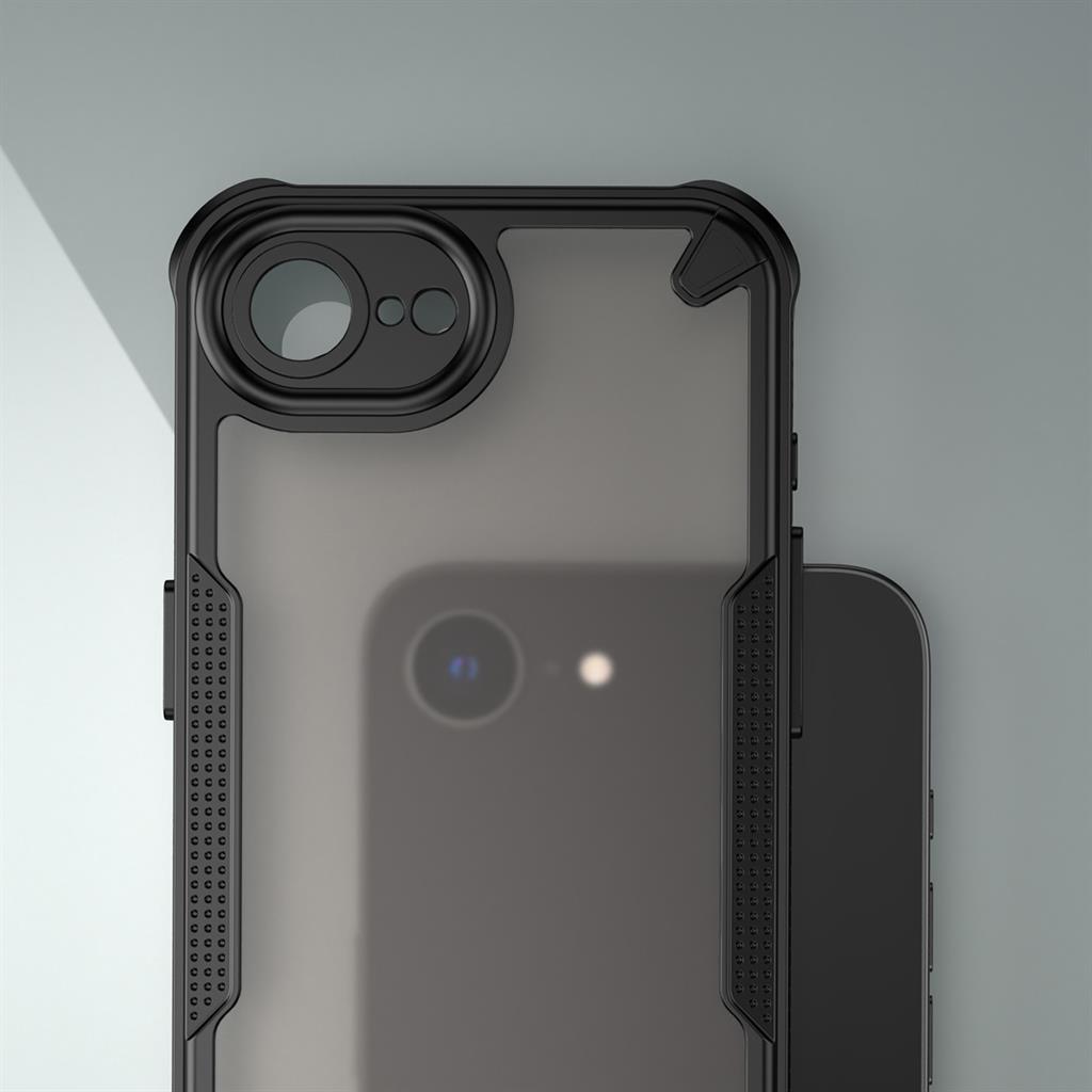 Apple iPhone 16e Defender Matt hátlap tok (Fekete)