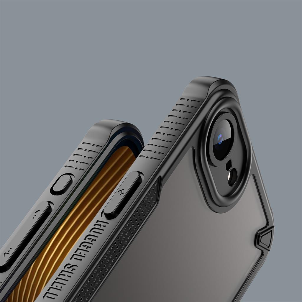 Apple iPhone 16e Defender Matt hátlap tok (Fekete)