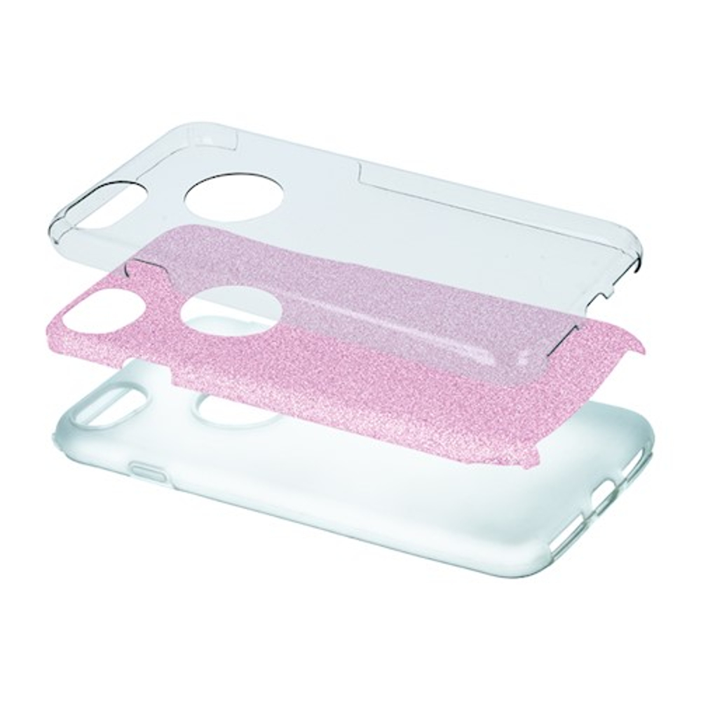 Apple iPhone 16e glitter 3in1 hátlap tok (Rózsaszín)