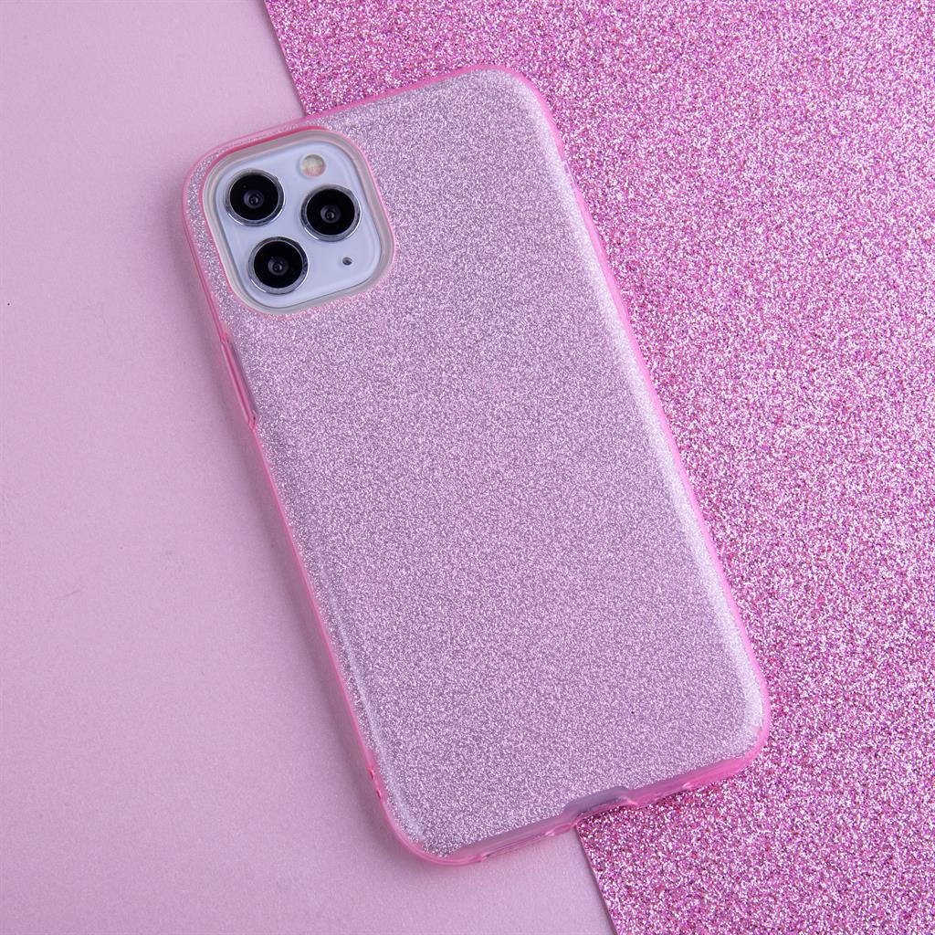 Apple iPhone 16e glitter 3in1 hátlap tok (Rózsaszín)