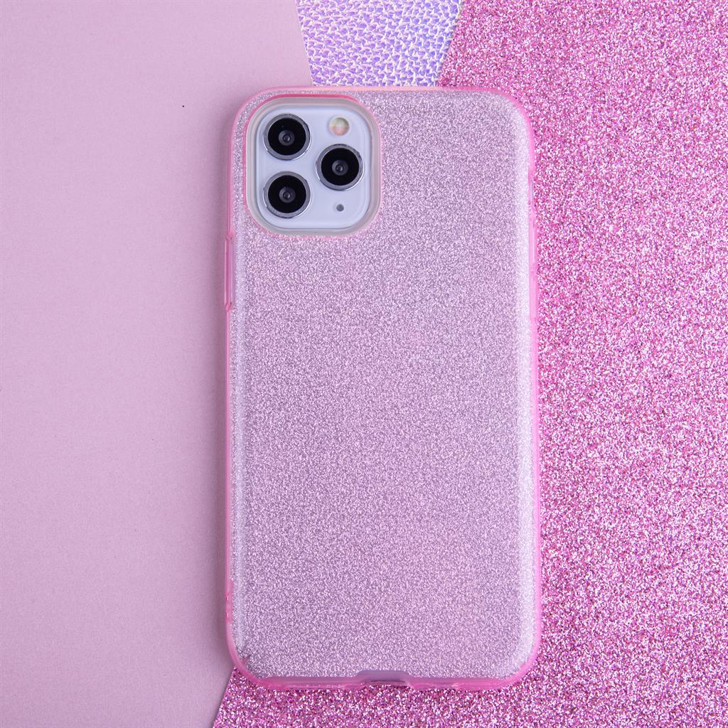 Apple iPhone 16e glitter 3in1 hátlap tok (Rózsaszín)