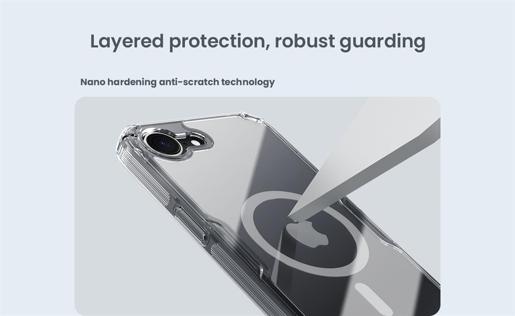 Apple iPhone 16e Nillkin Camshield S magsafe hátlap tok (Fehér)