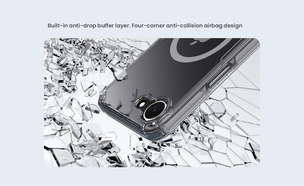 Apple iPhone 16e Nillkin Camshield S magsafe hátlap tok (Fehér)