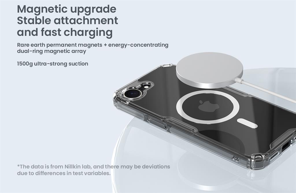 Apple iPhone 16e Nillkin Camshield S magsafe hátlap tok (Fehér)