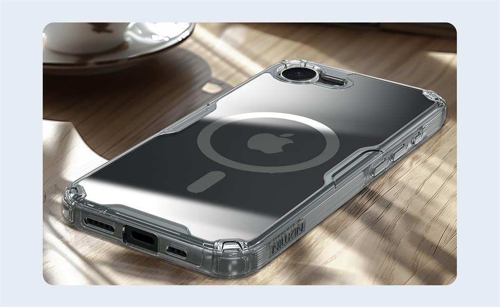 Apple iPhone 16e Nillkin Camshield S magsafe hátlap tok (Fehér)