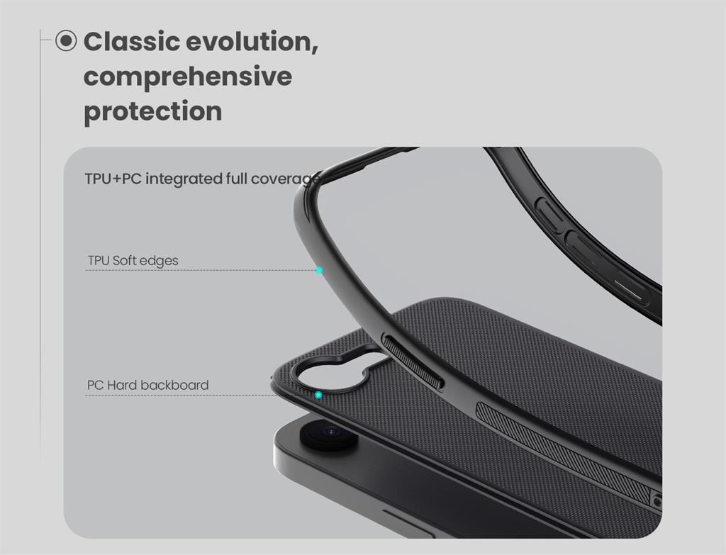 Apple iPhone 16e Nillkin Frosted Shield Pro magsafe hátlap tok (Fekete)