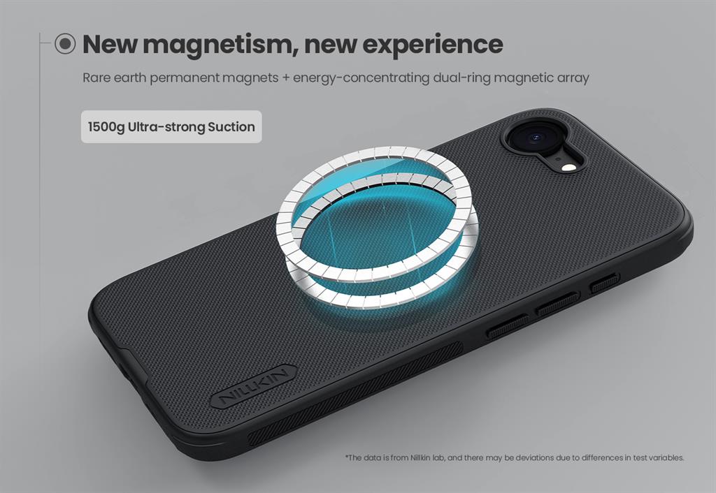 Apple iPhone 16e Nillkin Frosted Shield Pro magsafe hátlap tok (Fekete)