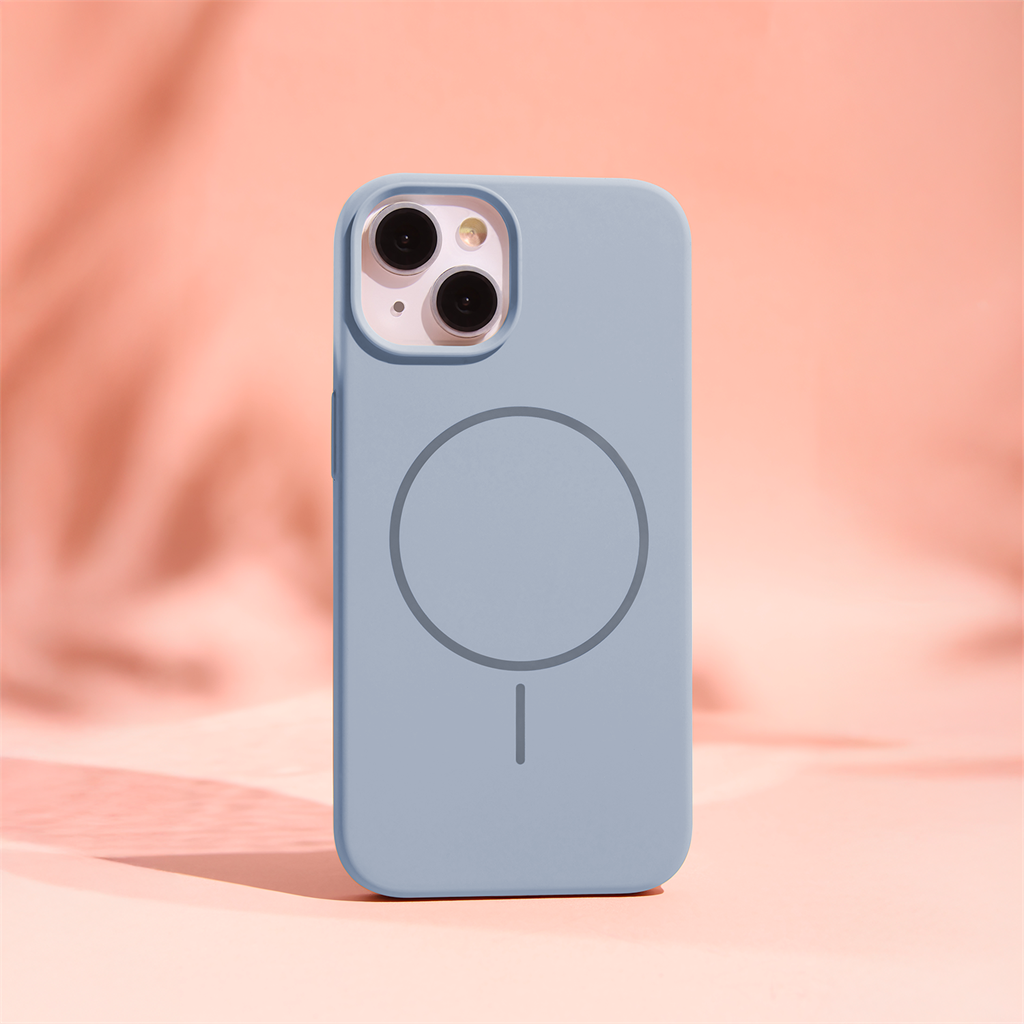 Apple iPhone 16e Silicone Thin magsafe hátlap tok (Kék)