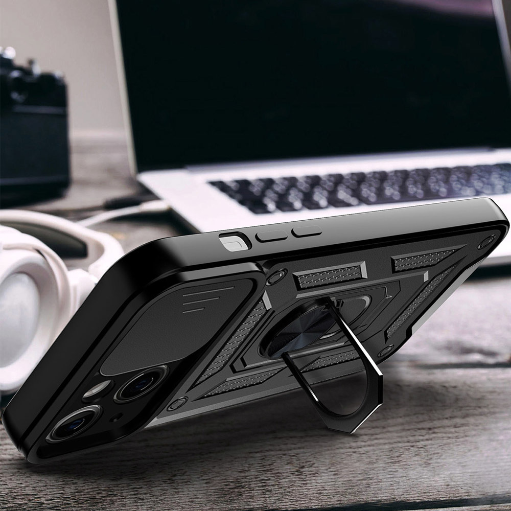 Apple iPhone 16e Slide Camera Armor hátlap tok (Átlátszó) 1