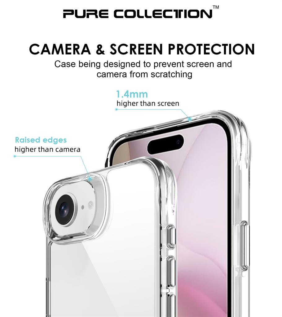 Apple iPhone 16e TOKO Pure hátlap tok (Átlátszó)