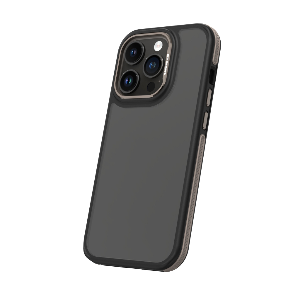 Apple iPhone 16e TOKO Pure rainbow hátlap tok (Fekete)