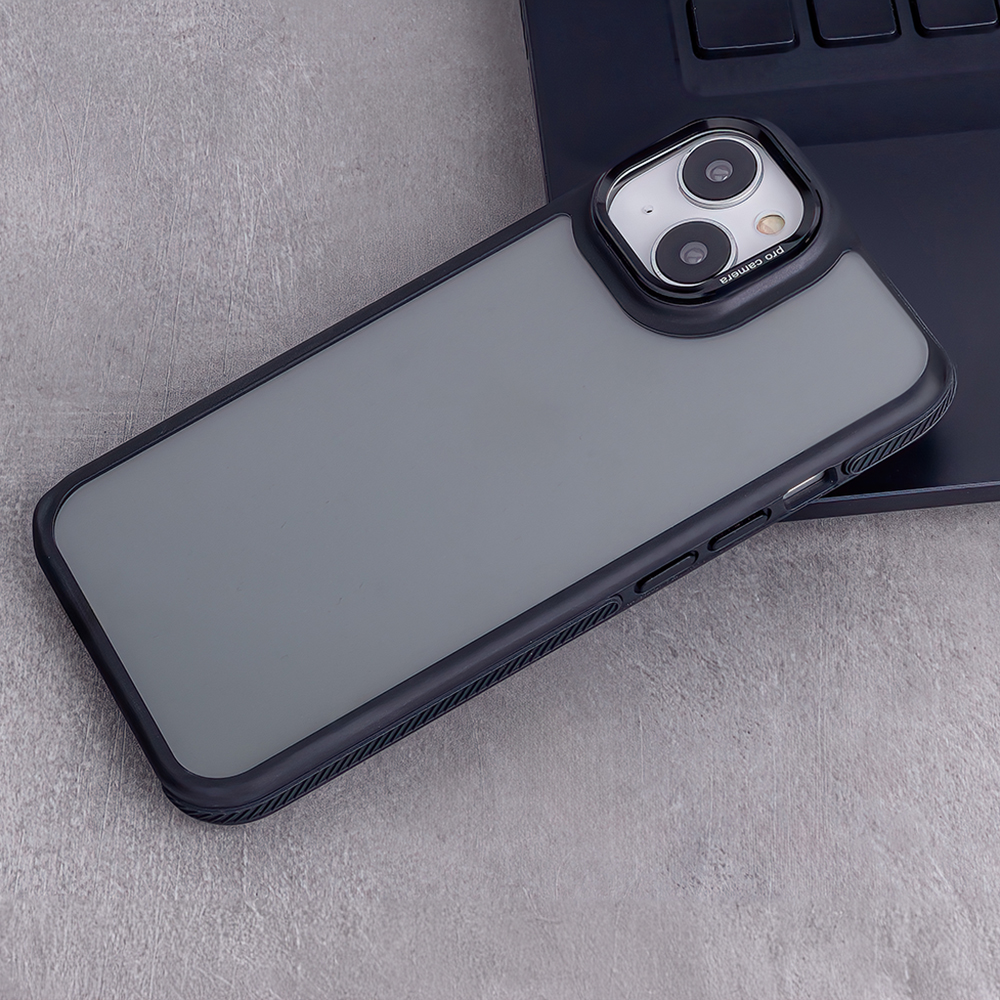 Apple iPhone 16e TOKO Pure rainbow hátlap tok (Fekete)
