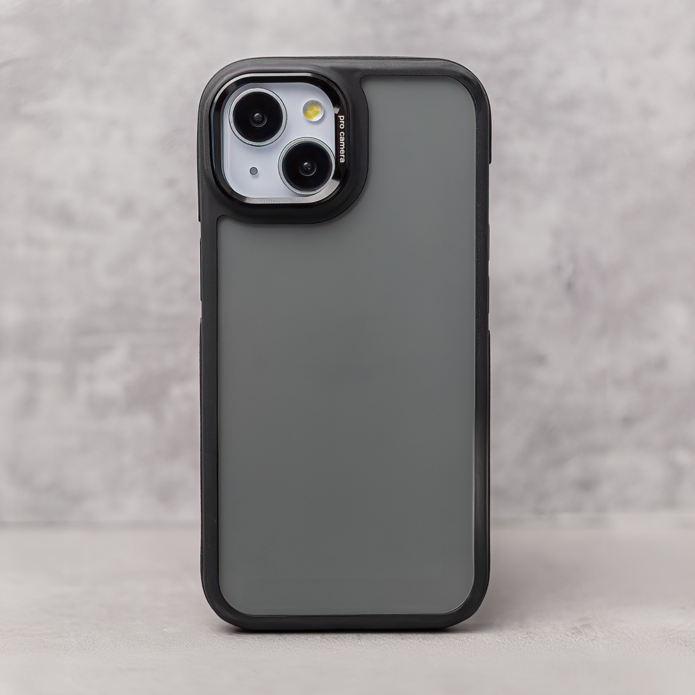 Apple iPhone 16e TOKO Pure rainbow hátlap tok (Fekete)