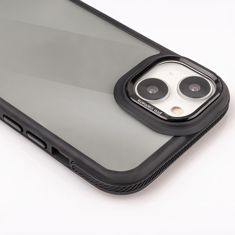 Apple iPhone 16e TOKO Pure rainbow hátlap tok (Fekete)