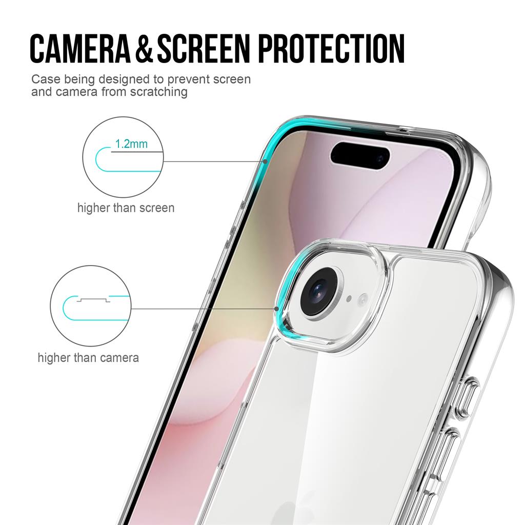 Apple iPhone 16e TOKO Space hátlap tok (Átlátszó)