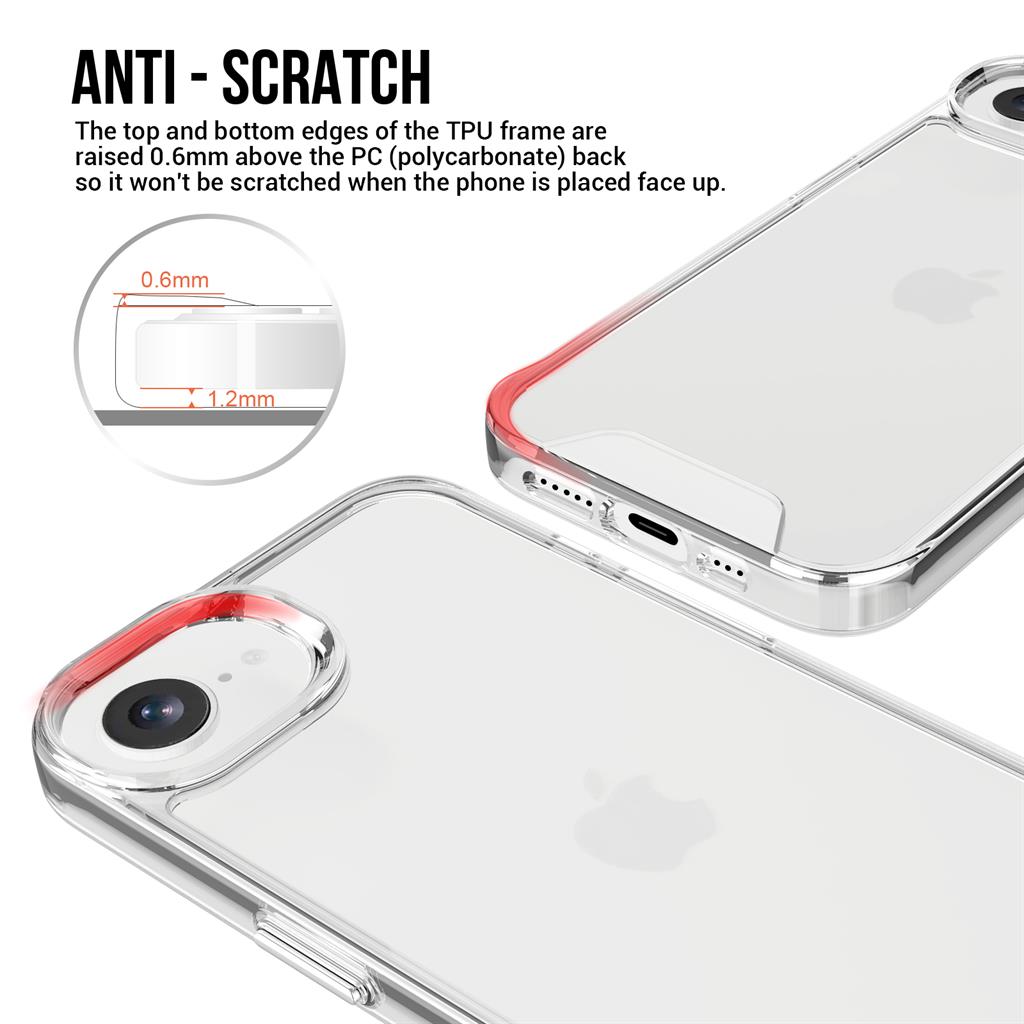 Apple iPhone 16e TOKO Space hátlap tok (Átlátszó)