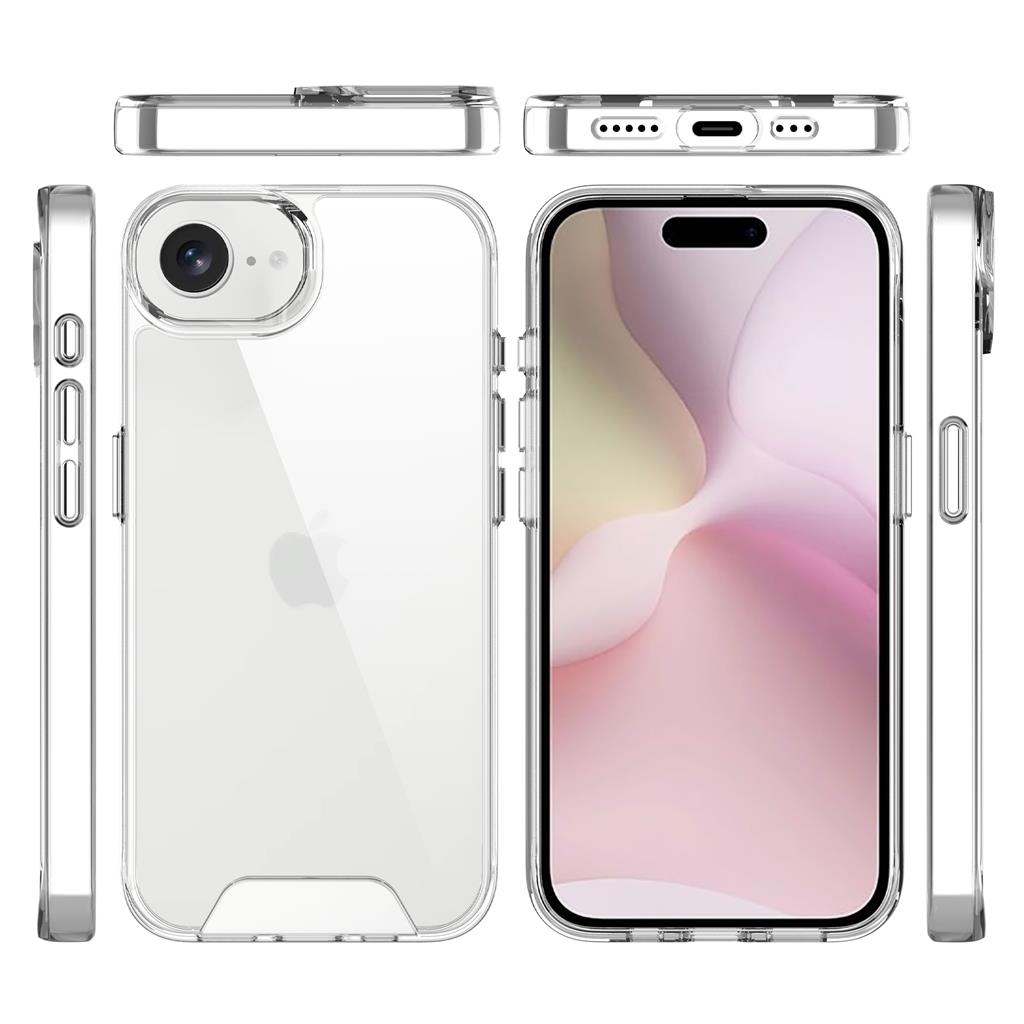 Apple iPhone 16e TOKO Space hátlap tok (Átlátszó)