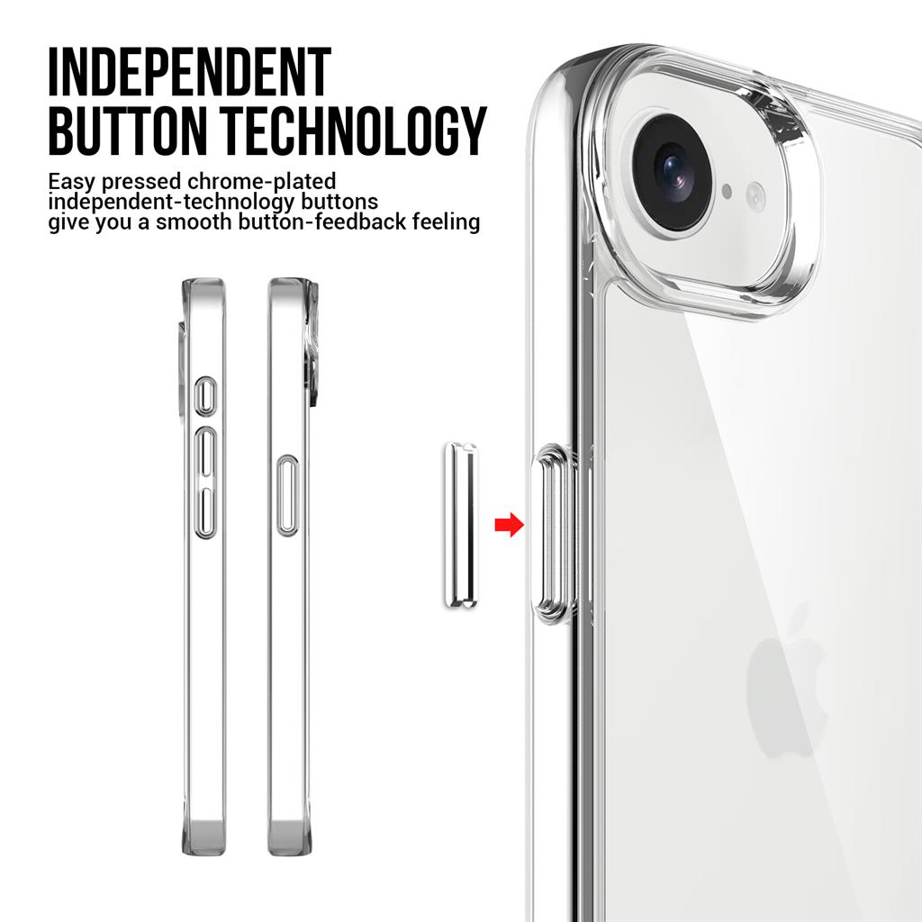Apple iPhone 16e TOKO Space hátlap tok (Átlátszó)