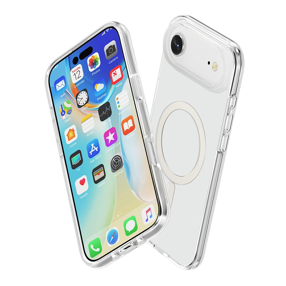Apple iPhone 17 Air 2 mm vékony szilikon hátlap tok (Átlátszó)
