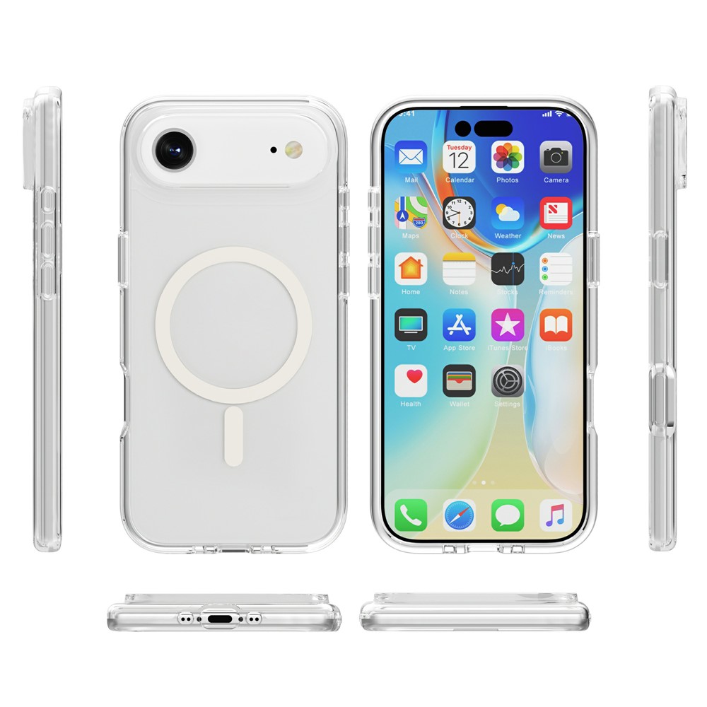 Apple iPhone 17 Air 2 mm vékony szilikon hátlap tok (Átlátszó)