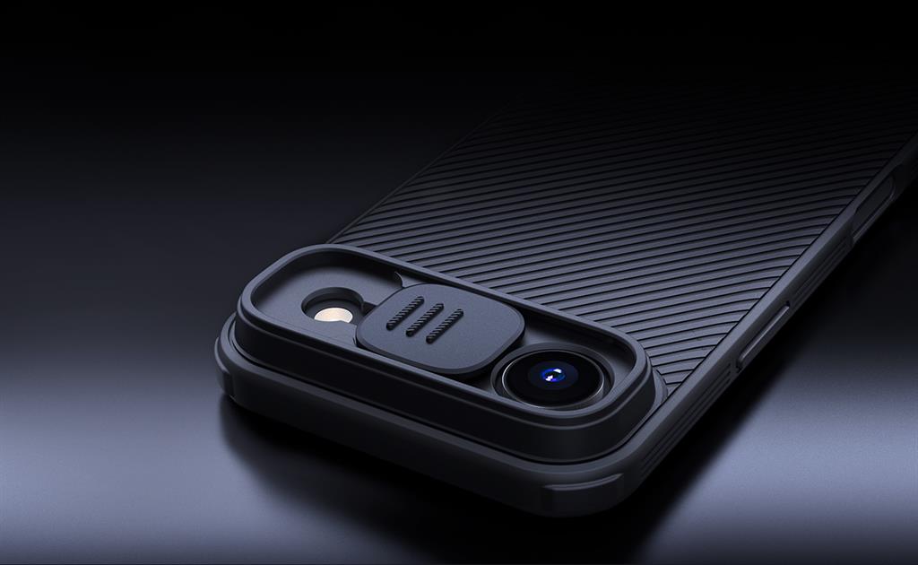 Apple iPhone 17 Air Nillkin camshield armor hátlap tok (Fekete)