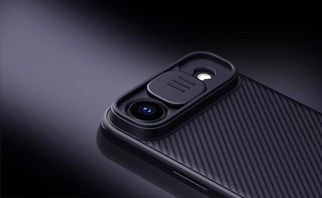 Apple iPhone 17 Air Nillkin camshield armor hátlap tok (Fekete)