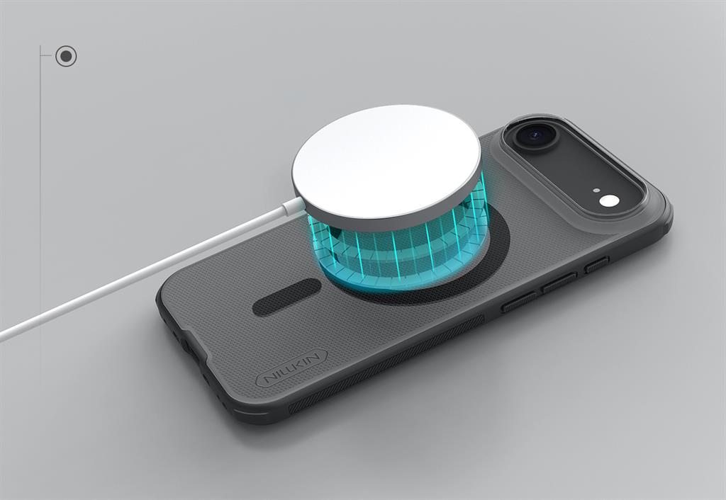 Apple iPhone 17 Air Nillkin nature pro magsafe hátlap tok (Fekete)