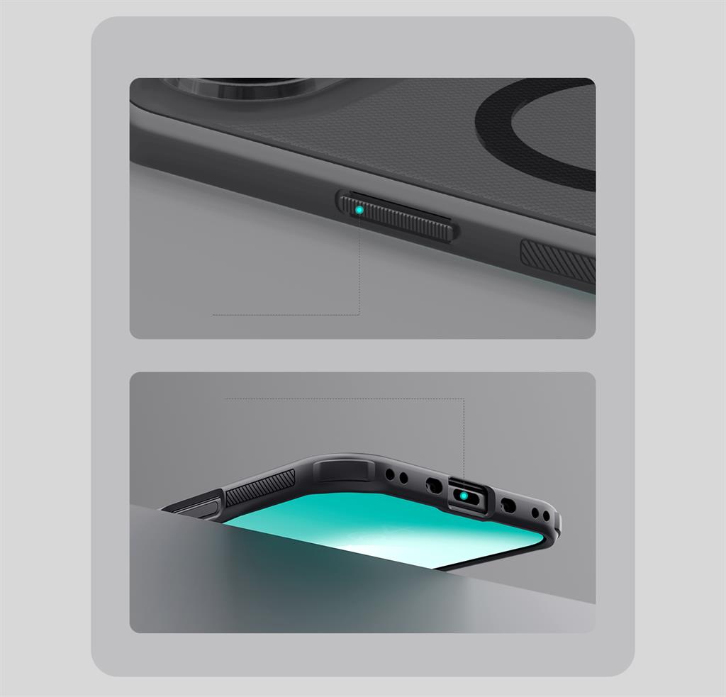 Apple iPhone 17 Air Nillkin nature pro magsafe hátlap tok (Fekete)