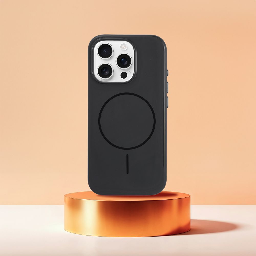 Apple iPhone 17 Air Premium Glossy MagSafe hátlap tok (Fekete)