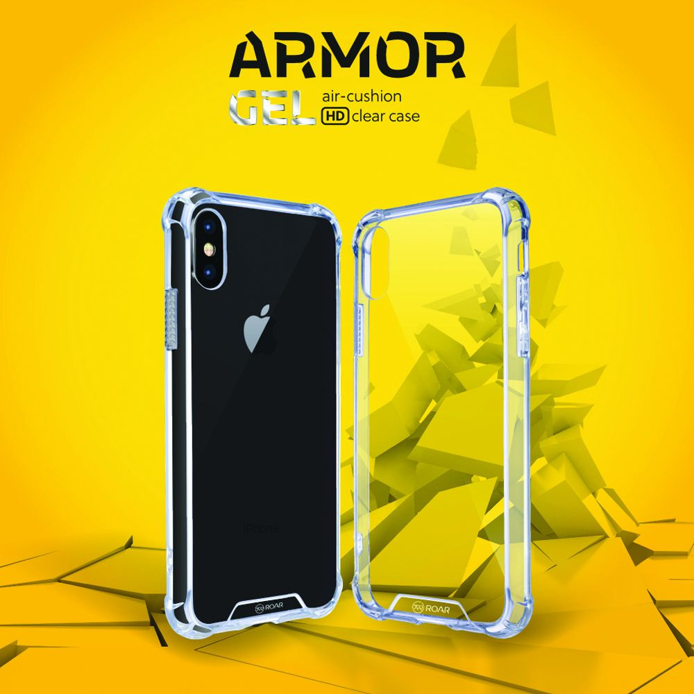 Apple iPhone 17 Air Roar armor jelly ütésálló hátlap tok (Átlátszó)