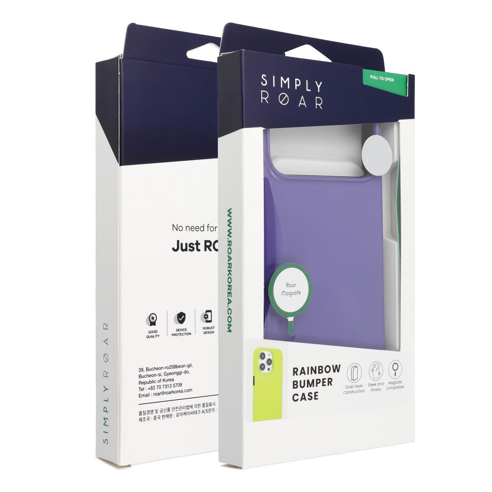 Apple iPhone 17 Air Roar Rainbow bumper hátlap tok (Lila)